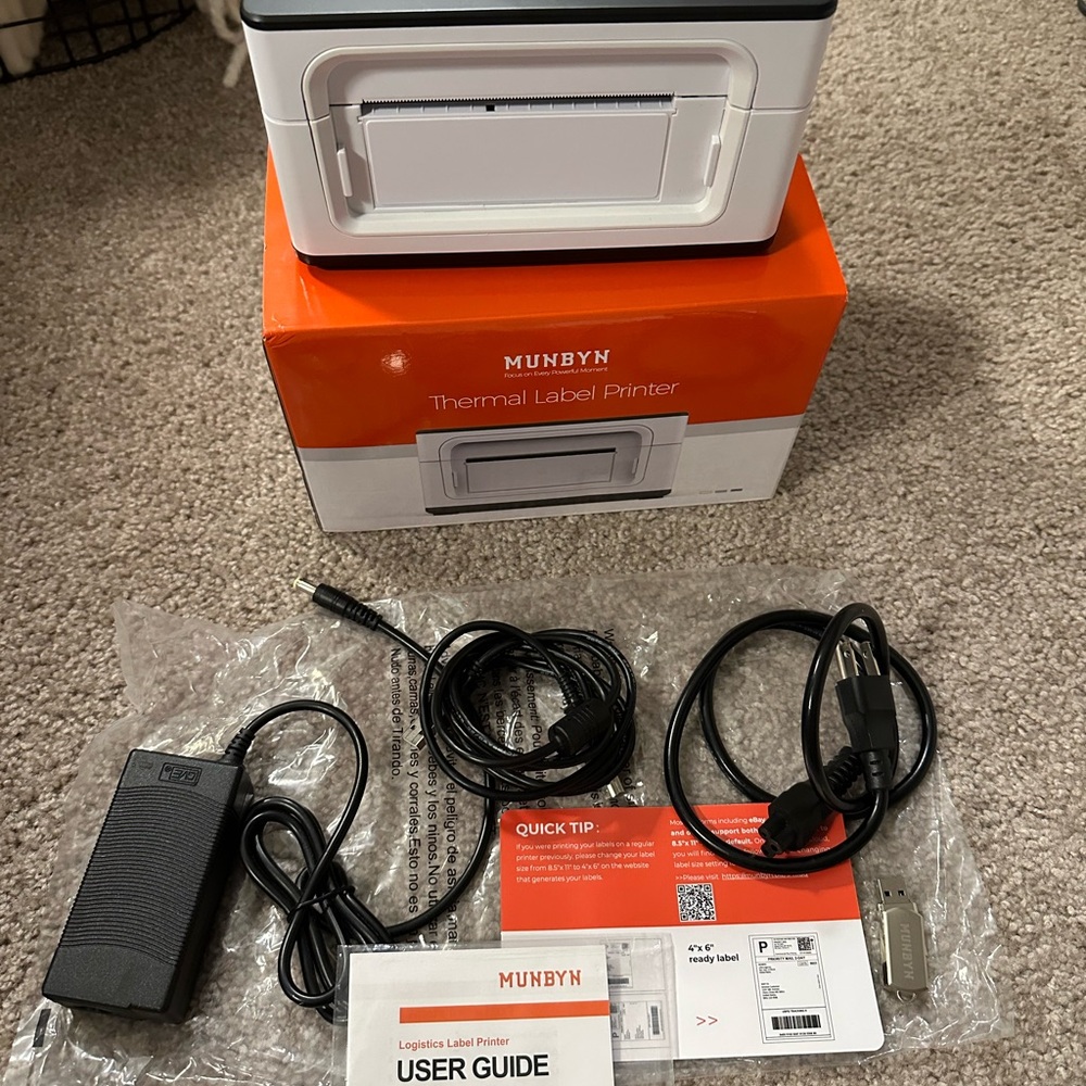 MUNBYN Thermal Label Printer with Accessories